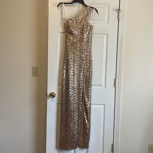 Rose gold sequin dress